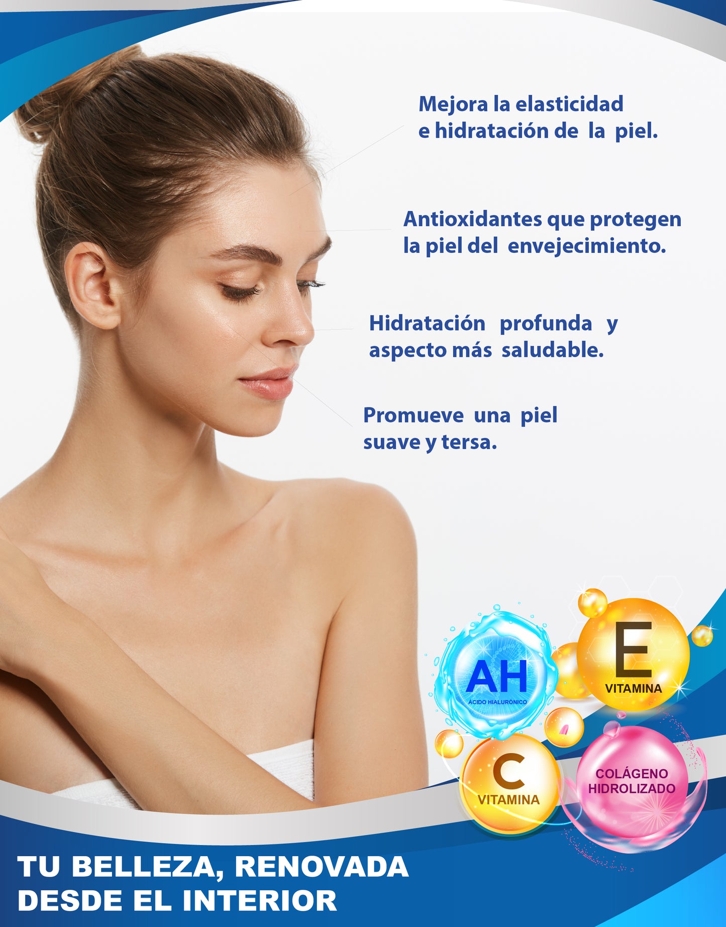 ULTRA COLÁGENO: PÉPTIDOS DE COLÁGENO HIDROLIZADO BOVINO Y MARINO ENRIQUECIDOS CON CON ÁCIDO HIALURÓNICO + VITAMINA C + VITAMINA E + PROBIÓTICOS