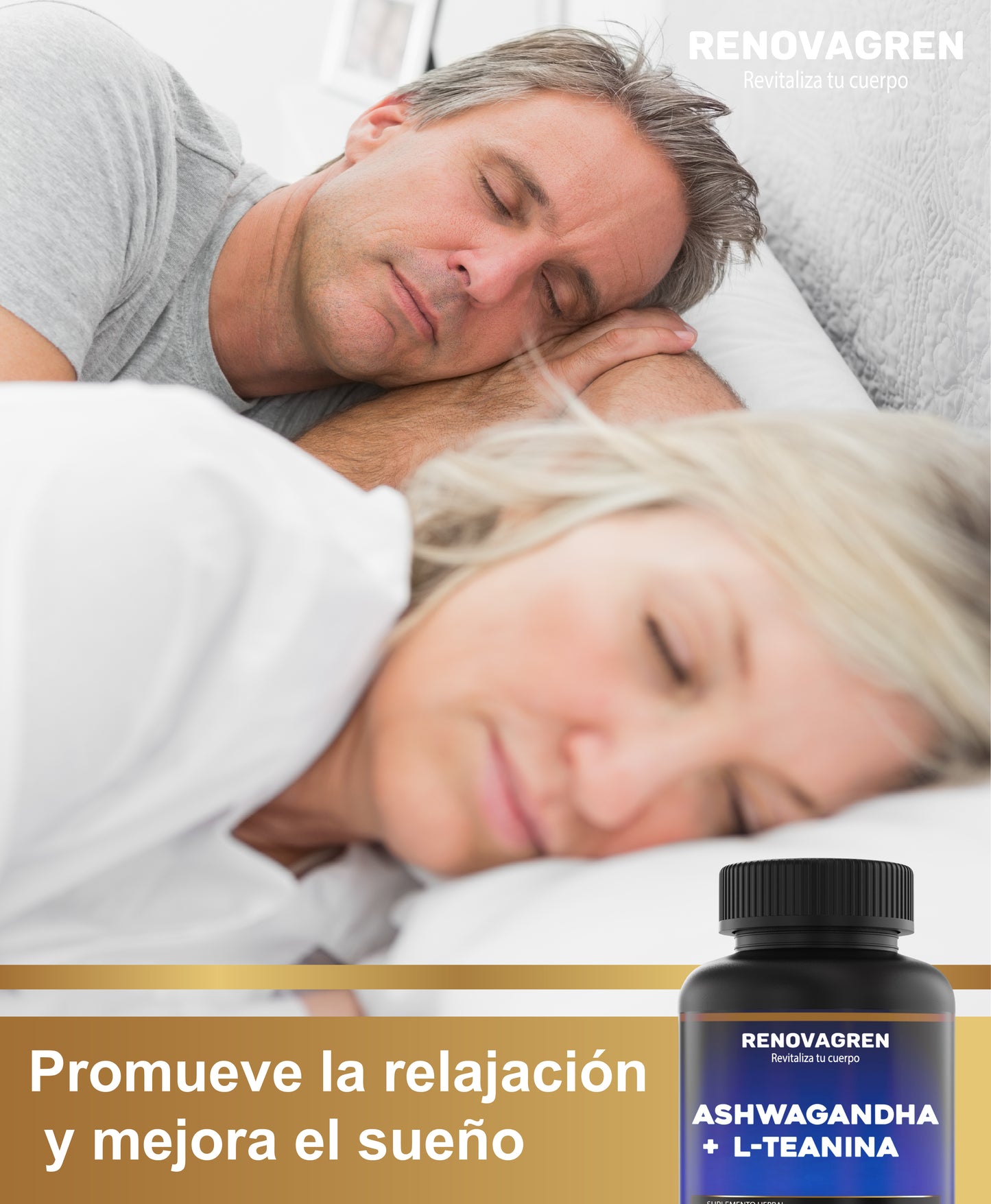 Ashwagandha con L-Teanina (KSM-66) Renovagren – Energía, Calma y Enfoque Mental