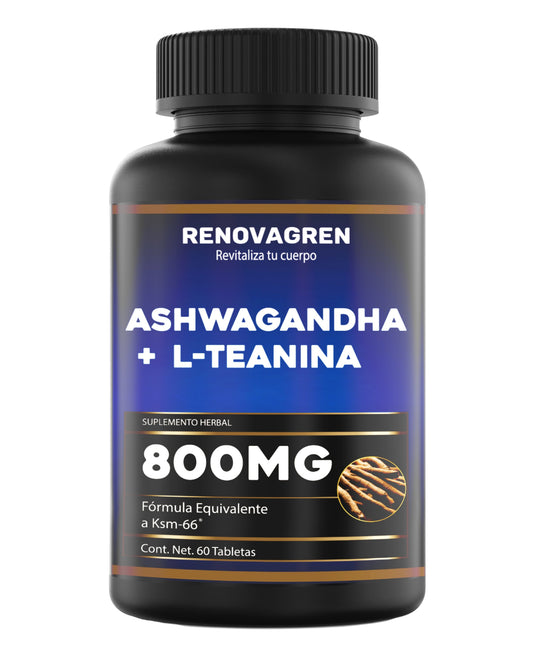 Ashwagandha con L-Teanina (KSM-66) Renovagren – Energía, Calma y Enfoque Mental